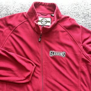 Gwinnett Gladiators‎ Hockey Red Fleece Zip Up Jacket Mens 2XL